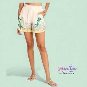 🥳 3/$26 NWT Jenee Naylor Future Collective Tropical Resort Shorts XS